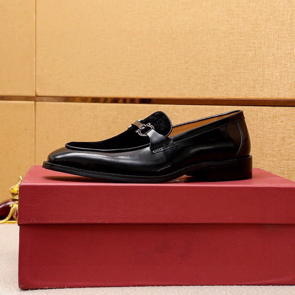 Ferragamo Silver-Hardware Bit Loafers