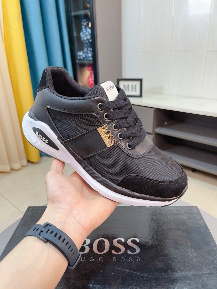 BOSS Low-Top Lace-Up Sneakers - Contrast Trim
