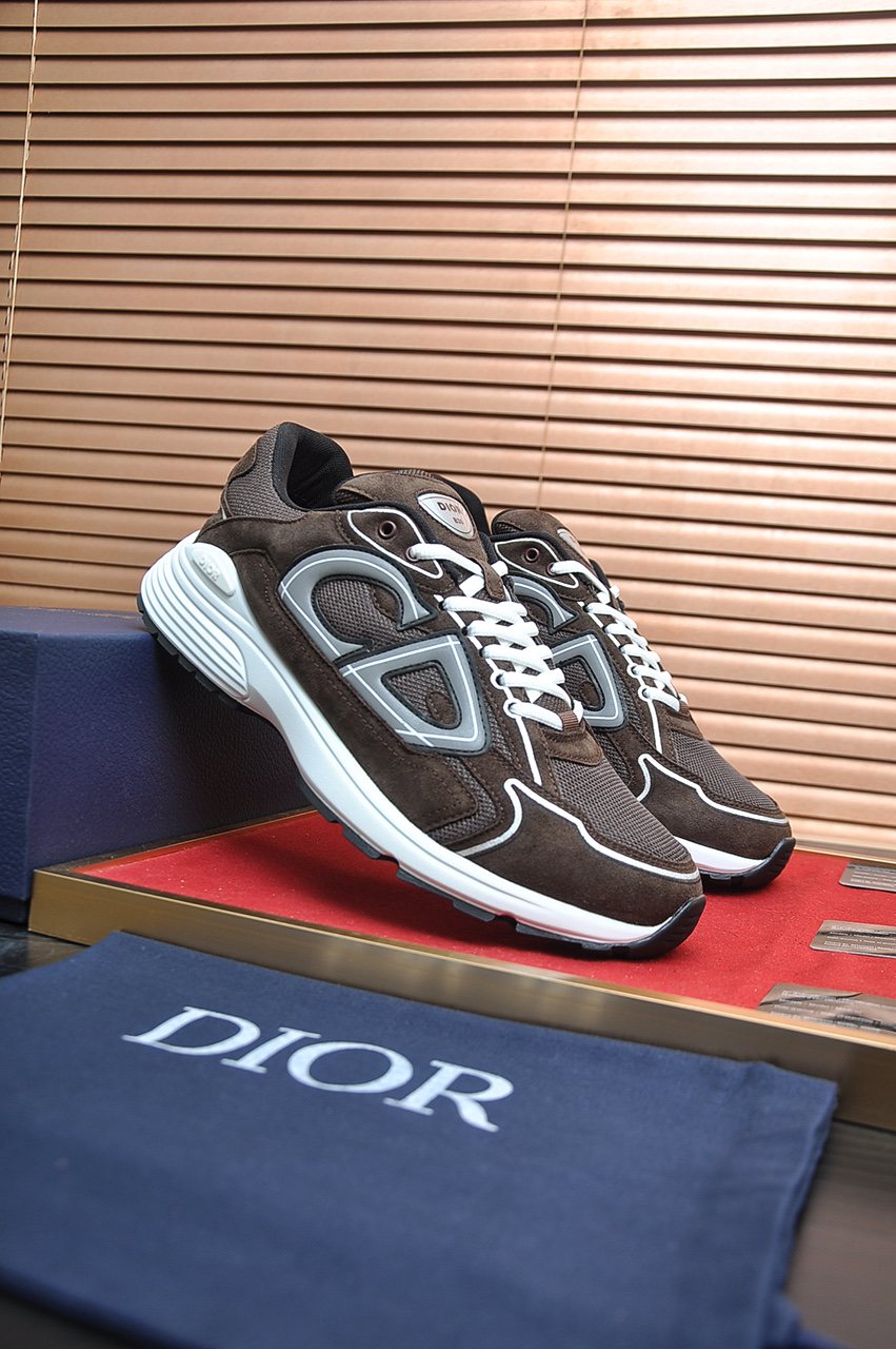 Dior Men's Paneled Low-Top Sneakers