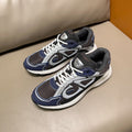 Dior Navy Blue and Charcoal Gray Sneakers