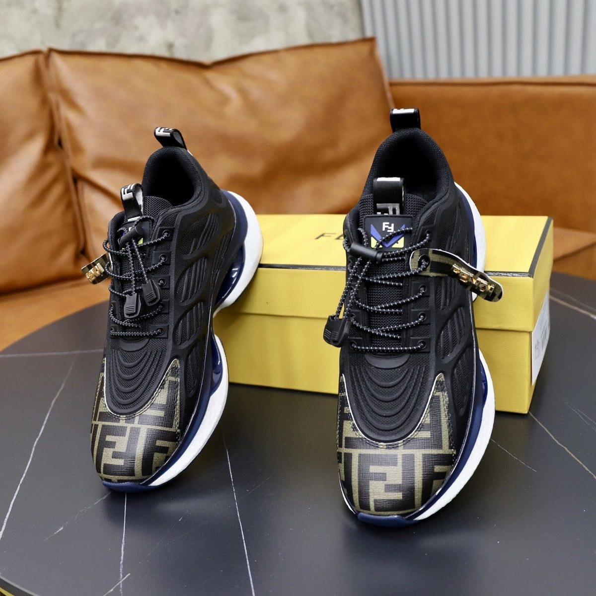 Fendi Men's Monogram Low-Top Sneakers