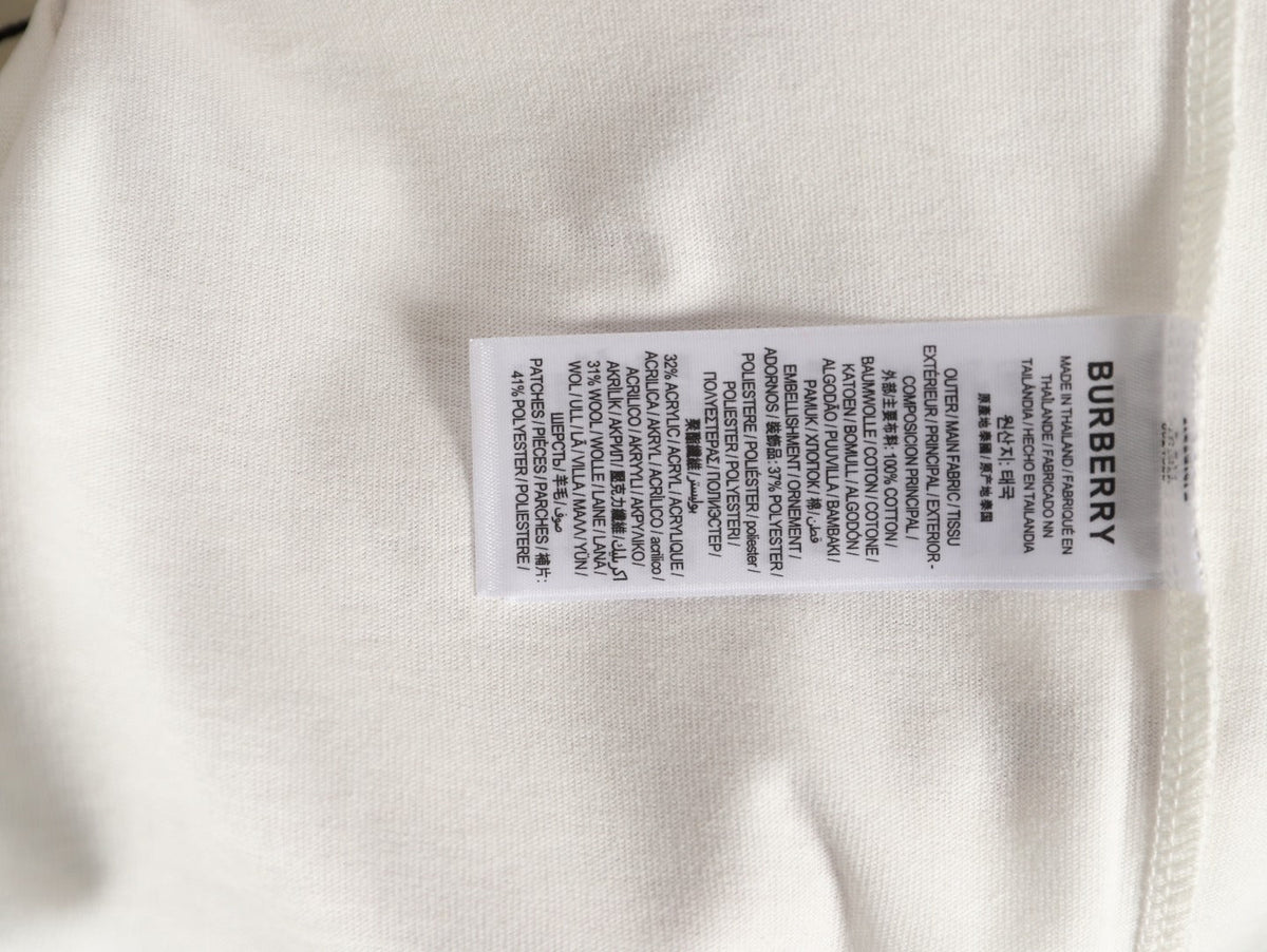 Burberry Equestrian Knight Sketch Graphic T-Shirt - Off-White
