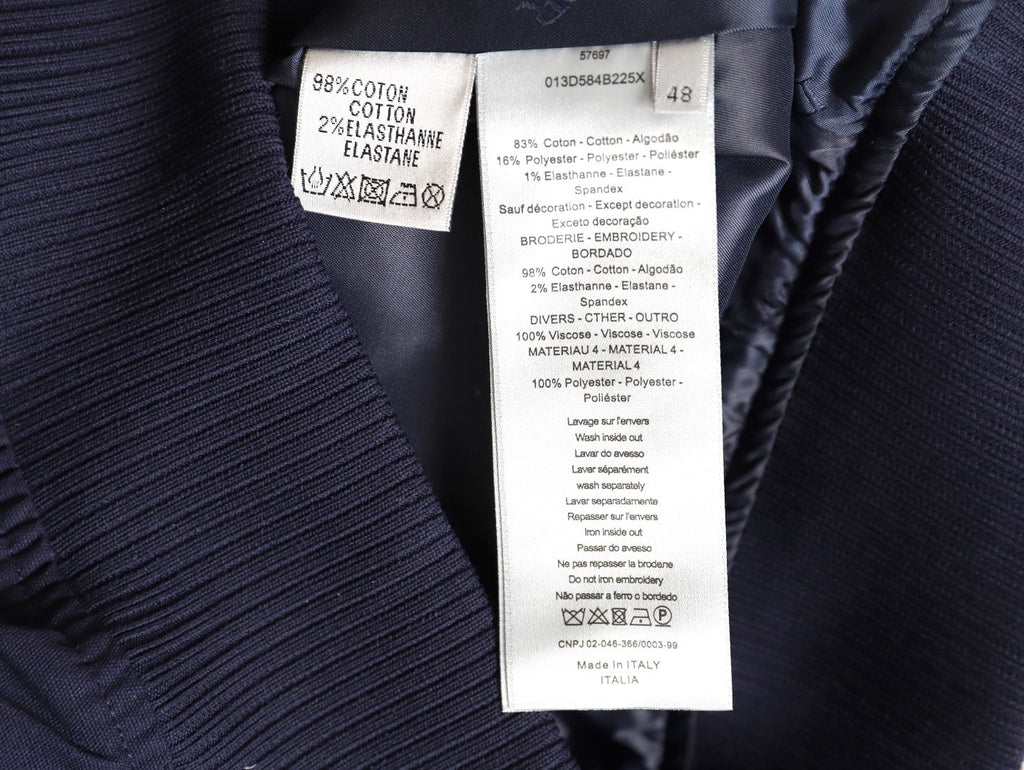 Dior CD Heart-Motif Collared Zip Jacket - Navy